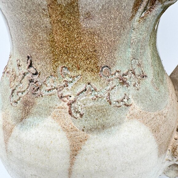 Stoneware Michigan Artisan Made Pitcher 1992 Vintage Sam Machulis Signed - Picture 7 of 11